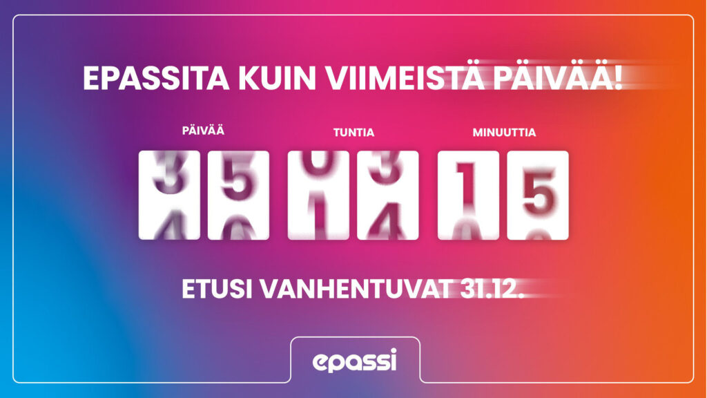 Kulttuuriedut vanhenee 31.12.