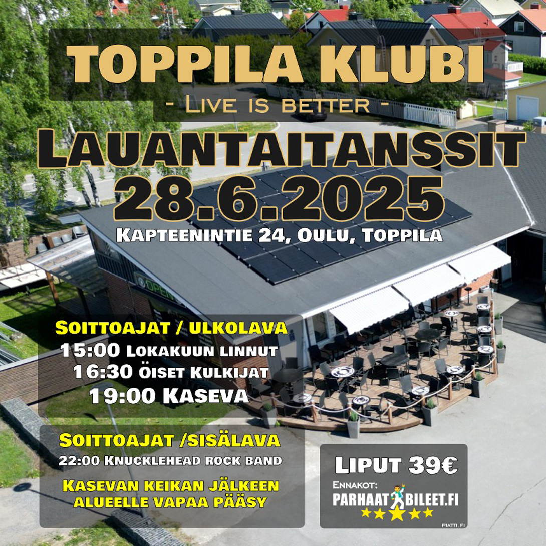 Lauantaitanssist Toppila Klubi