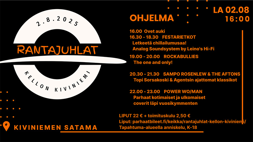 Rantajuhla Kellon Kiviniemi Rantajuhla Kellon Kiviniemi