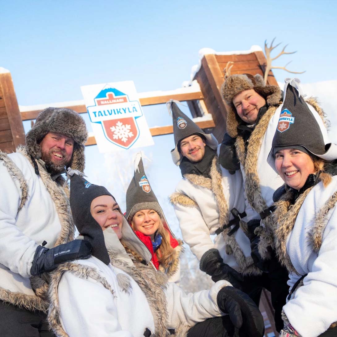 Talvikylä Oulun Nallikarissa keväisin. Talvikylä, Oulun Nallikarissa