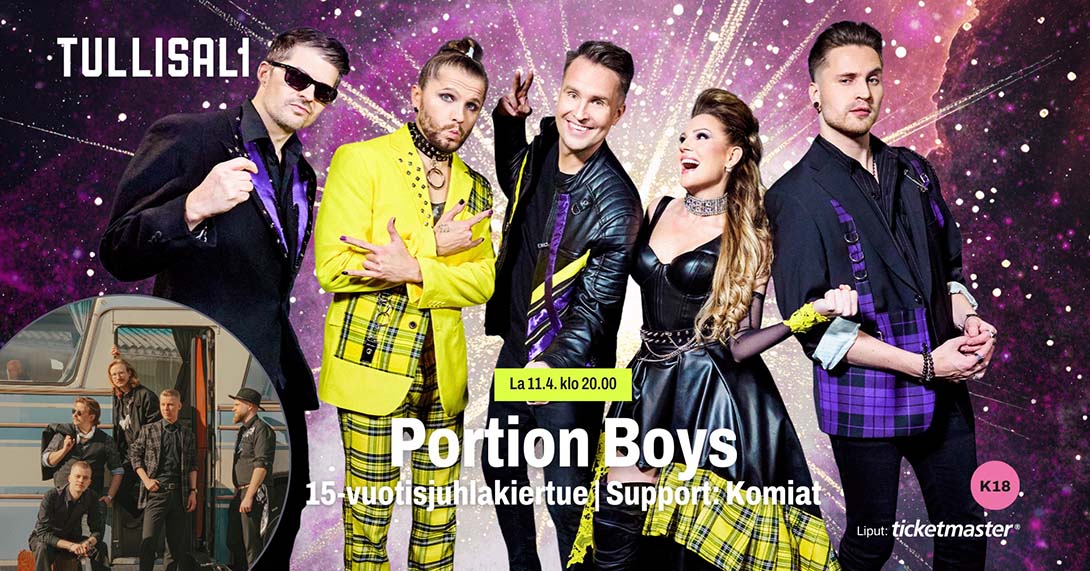Portion Boys Oulu + Komiat Tullisali 11.4.2026