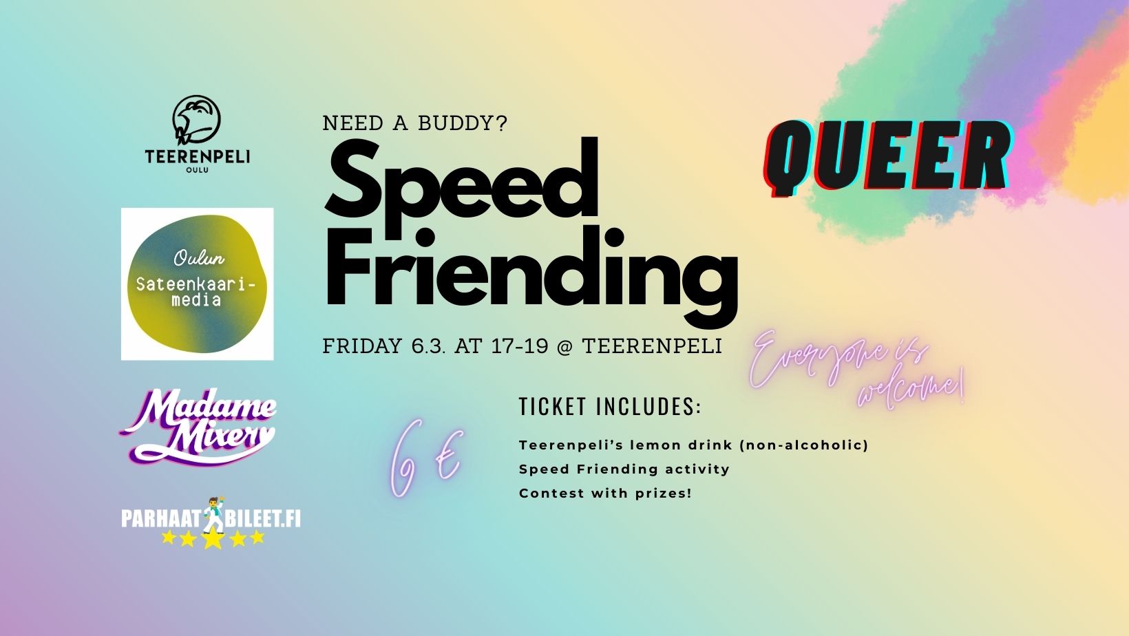 Speed Friending Oulu Teerenpeli 6.3.2026