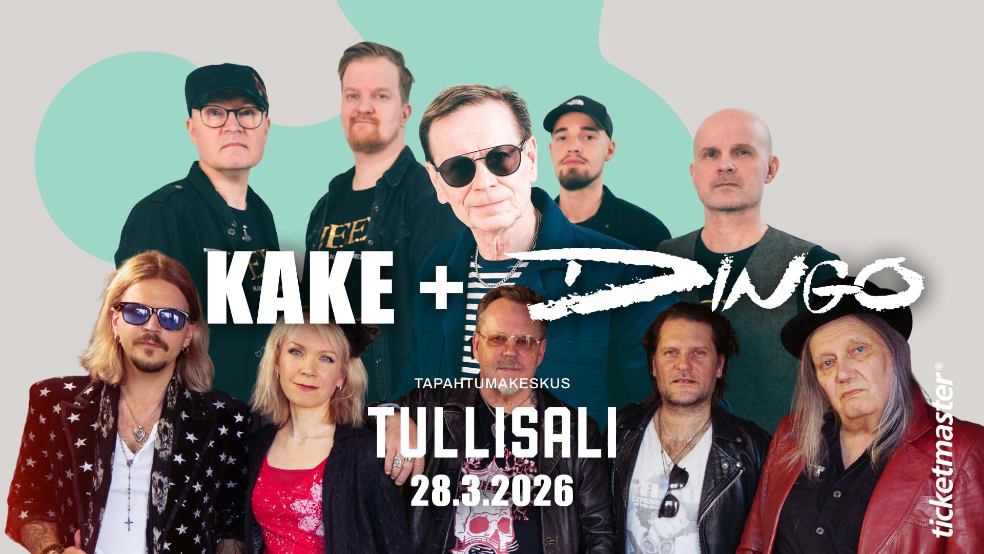 Kake ja Dingo Tullisali Oulu 28.3.2026 Kake ja Dingo Tullisali Oulu 28.3.2026