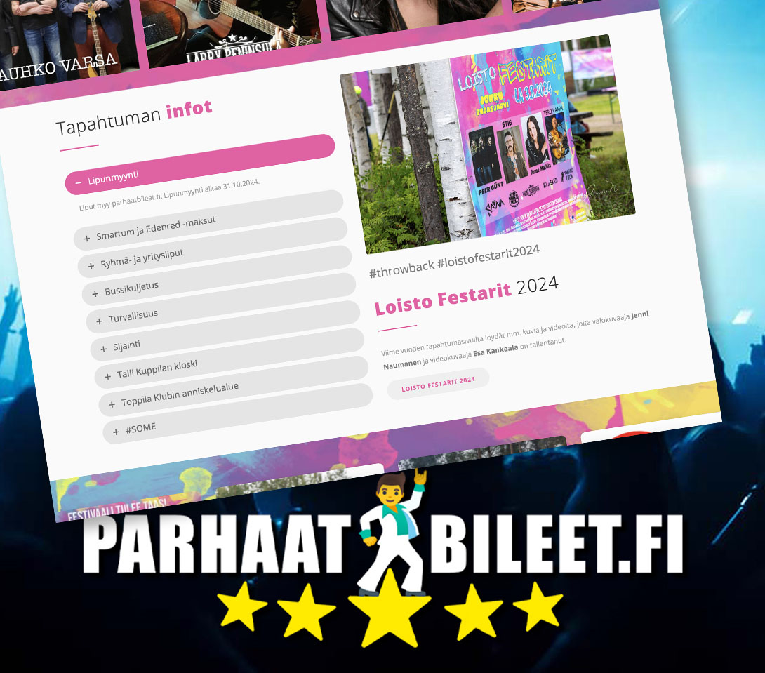 Parhaatbileet referenssi Loisto Festarit