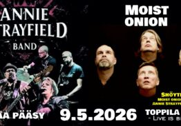 Annie Strayfield Band & Moist Onion Toppila Klubi 9.5.2026 Annie Strayfield Band & Moist Onion Toppila Klubi 9.5.2026