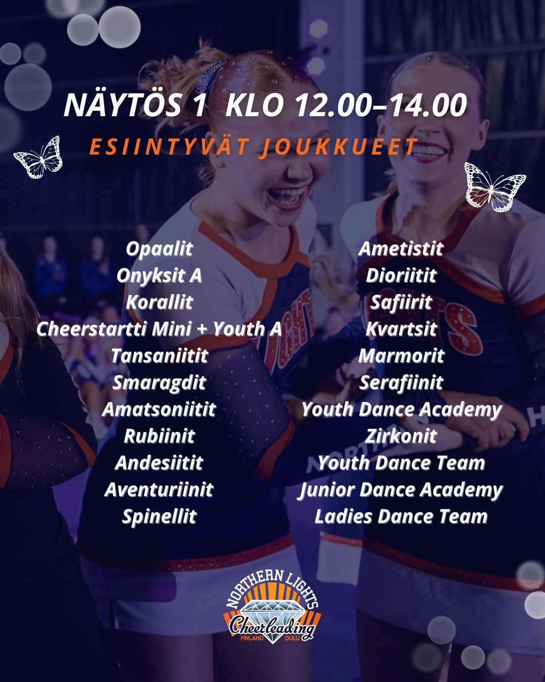 NLC Näytös 1 esiintyjät