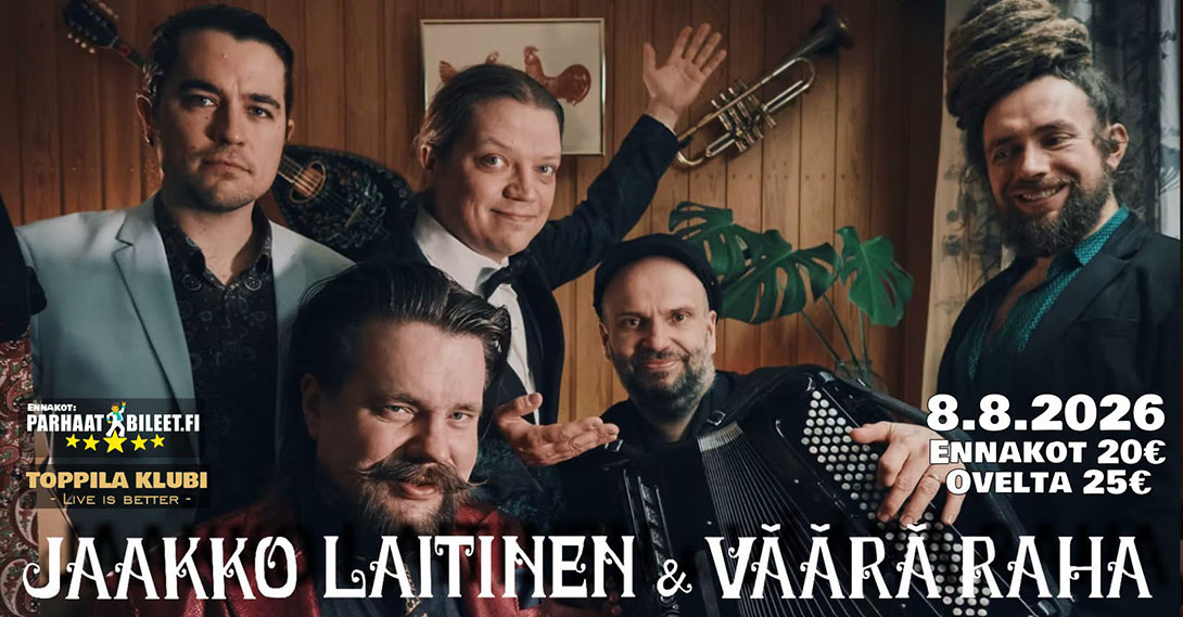 Jaakko Laitinen & Väärä Raha Toppila Klubi 8.8.2026