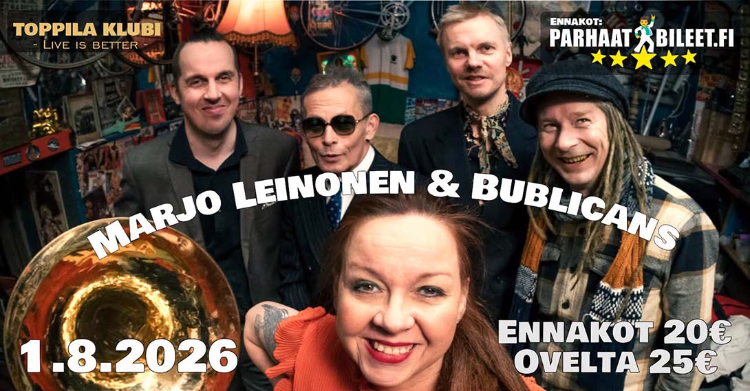 Marjo Leinonen & Bublicans 1.8.2026 Oulu Toppila Klubi