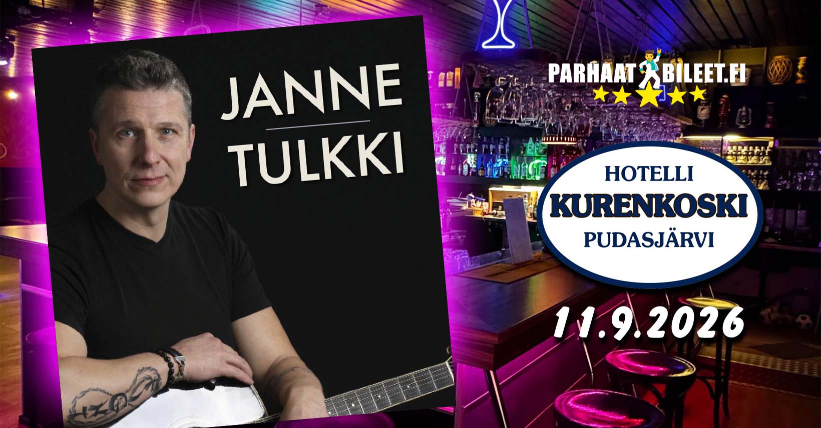 Janne Tulkki & Tulinen sydän Kurenkoski 11.9.2026