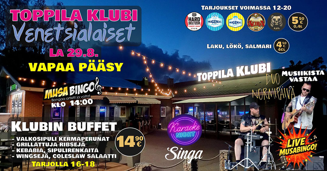 Venetsialaiset Oulu Toppila Klubi
