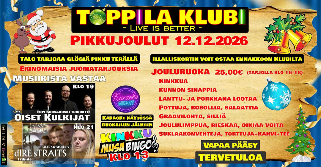 PIKKUJOULUT TOPPILA KLUBI
