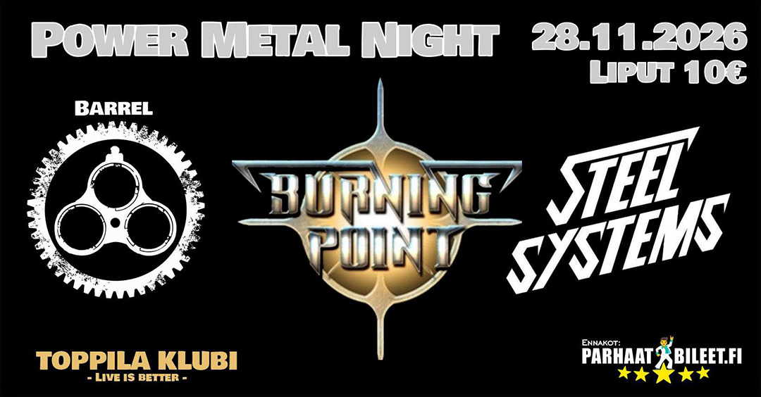 Power Metal Night Oulu Toppila Klubi 28.11.2026
