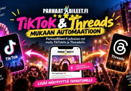 Uutta: TikTok + Threads